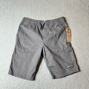 Levi's Shorts Boys M 10-12 Gray‎ Drawstring Slim Fit Chino Shorts NEW